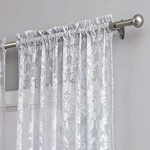 Warm Home Designs 30x38 White Knitted Lace Kitchen Swags