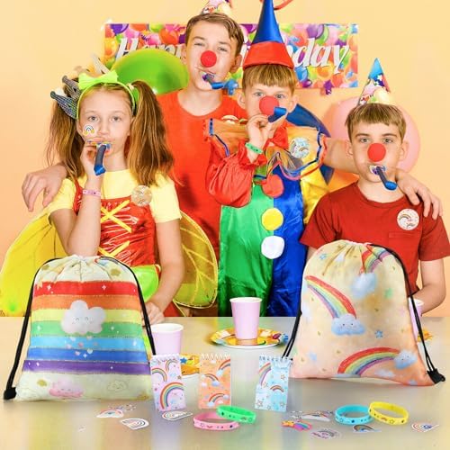 140 Pcs Rainbow Party Favors Set for Kids