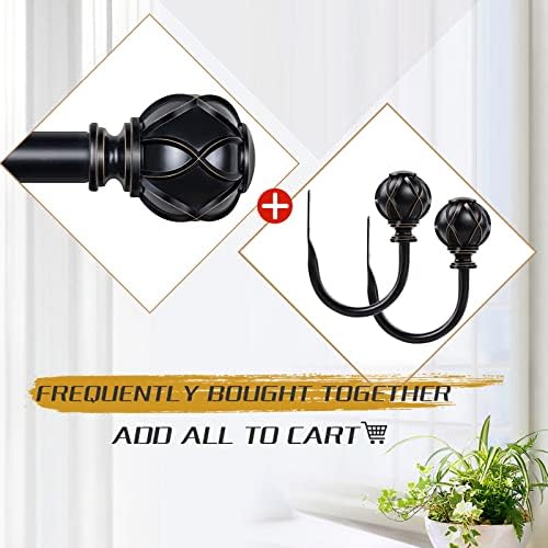 KAMANINA Decorative Curtain Holdbacks Black 2 Pack
