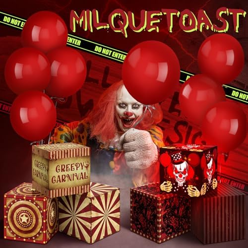 Wettarn 6 Pcs Halloween Circus Clown Decorations