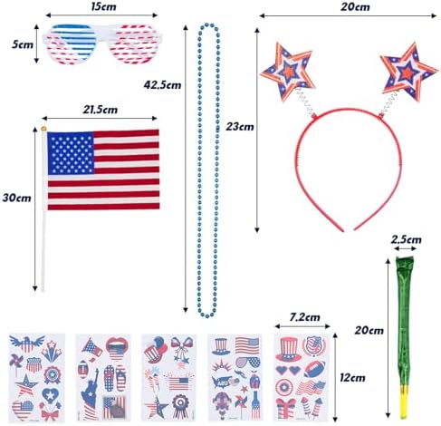 65pcs Patriotic Party Supplies for 4th of July Celebration