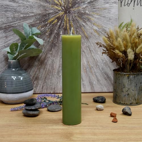 Jeco 9 Inch Sage Green Pillar Candle 1