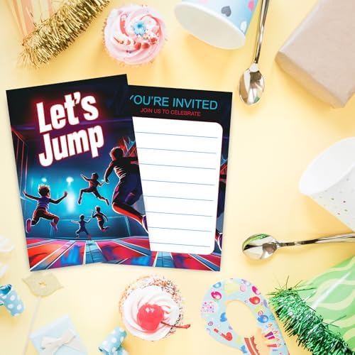 VIVORA Lets Jump Birthday Invites 30 Cards Envelopes