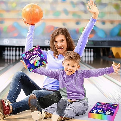 Bowling Birthday Napkins 40Pcs Rainbow Neon Glow Girl Party Decorations