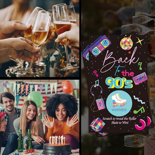 Haizct 50 Pack Retro Scratch Off Game for Parties