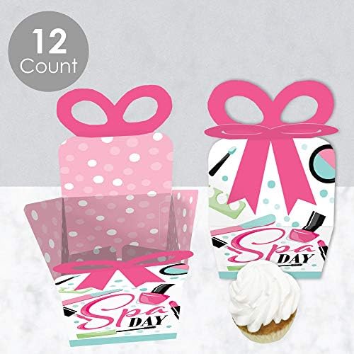 Big Dot of Happiness Spa Day Bow Box Set of 12