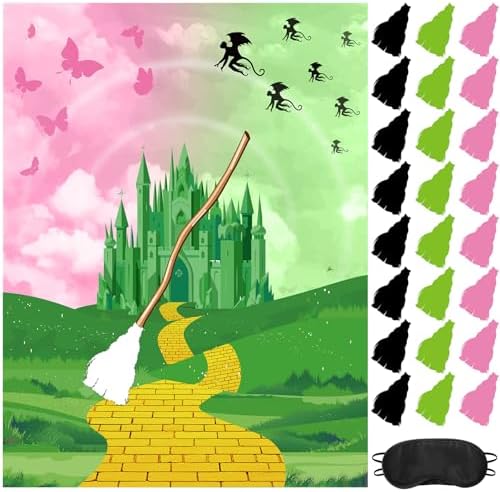 Witch Party Games Set Pink Green Decorations