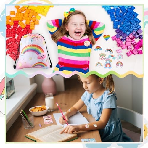 140 Pcs Rainbow Party Favors Set for Kids