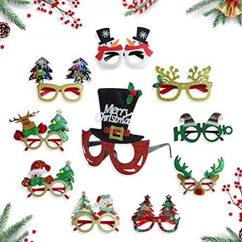 Sparkle Christmas Glasses for Kids Adults