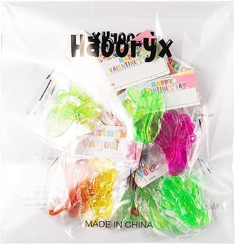 Haooryx Valentines Day Glitter Sticky Hand Cards 28 Pack