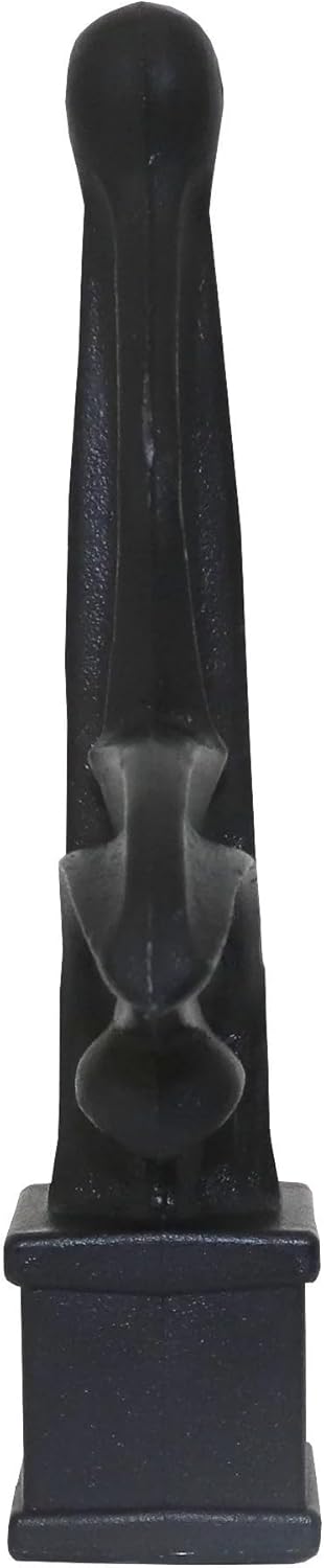 Premium USA Made Fence Finials Fleur De Lis Black 55 Inch