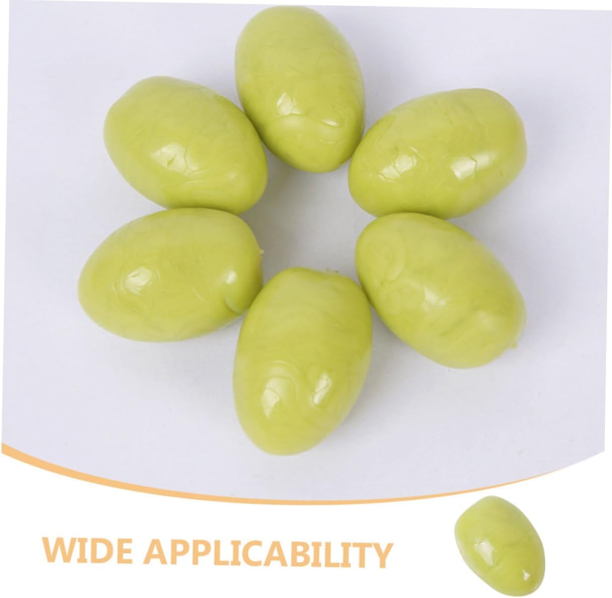 BESTOYARD 6Pcs Realistic Green Jujube Artificial Fruit Decor