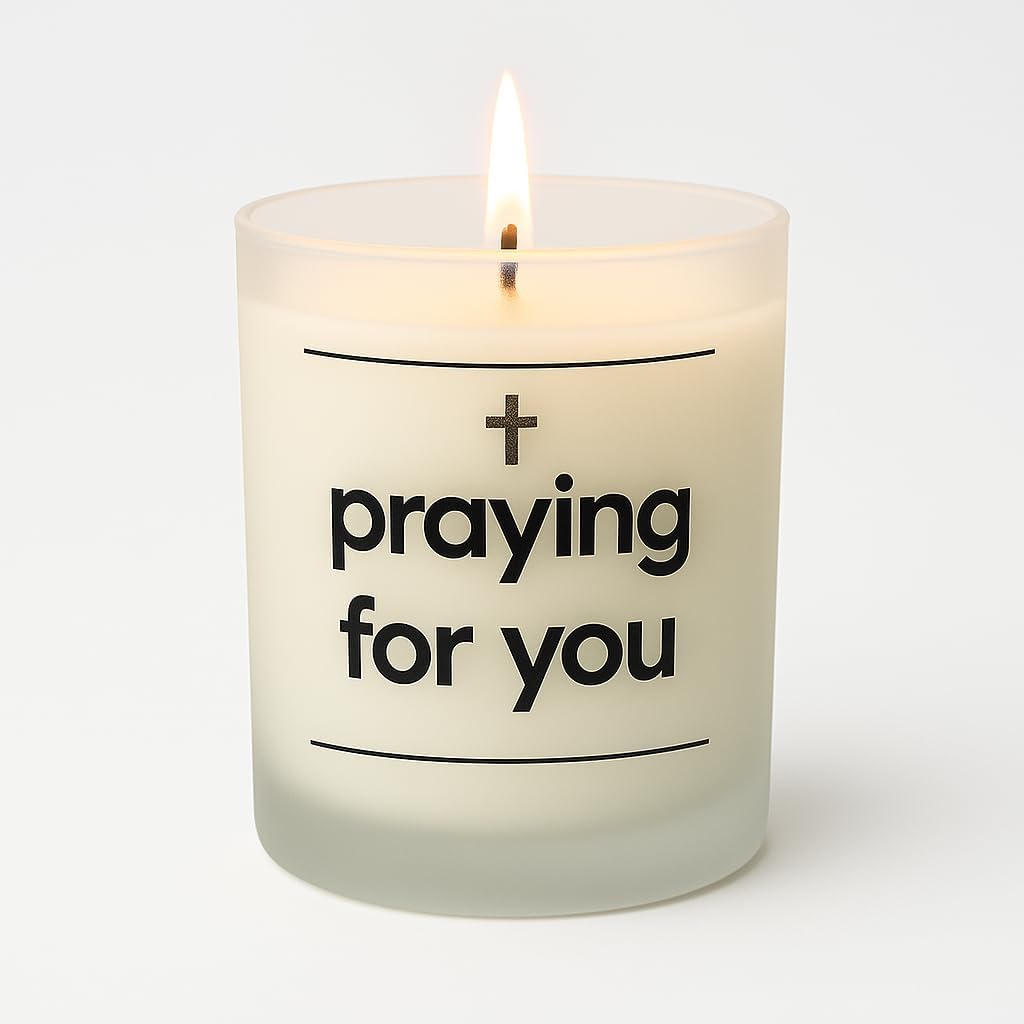 Praying For You Candle with Bible Verses for Sympathy Gifts