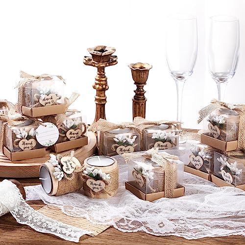 Retisee Wood Candle Holders 16 Sets Wedding Favors