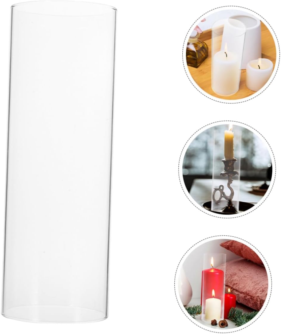 Windproof Candle Shade Glass Tube Decor
