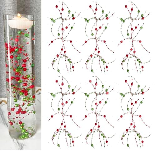 12 Pcs Pearl String Set for Floating Candles Centerpiece