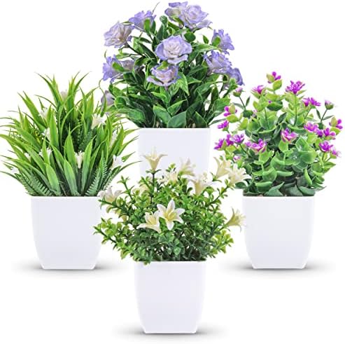 Der Rose 4 Pack Artificial Plants Indoor Decor