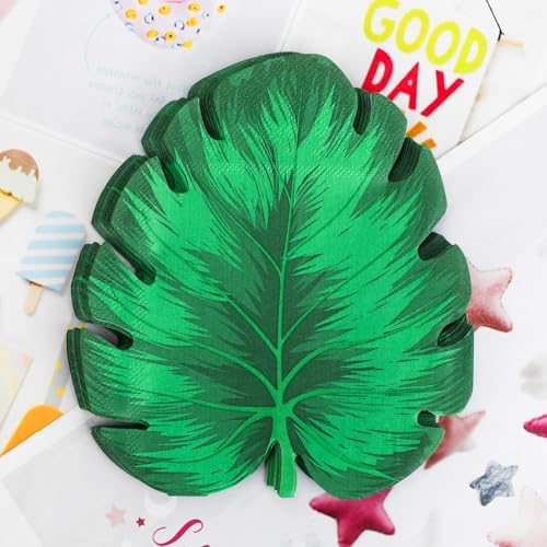 PHOGARY Tropical Palm Leaf Napkins 40-Count