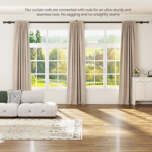 Heavy Duty Curtain Rods 1 Inch Diameter 60 lbs Capacity