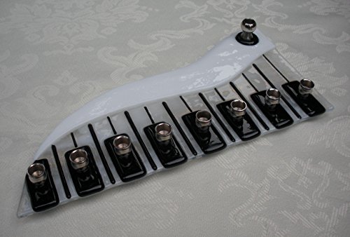Musical Piano Glass Menorah Handmade