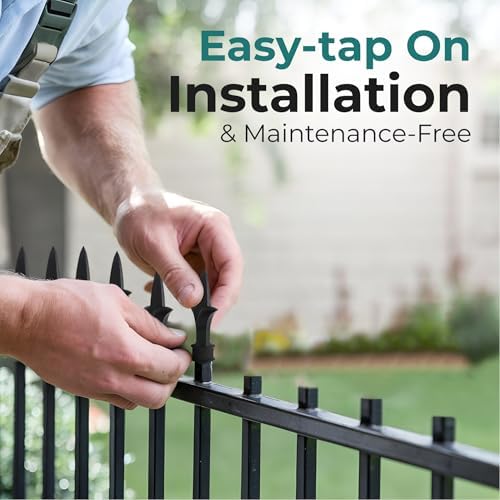 Fence Finials Black Polypropylene 58 Inch 10 Count