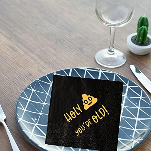SWEETTALA Holy Youre Old Funny Birthday Napkins 50 Pack