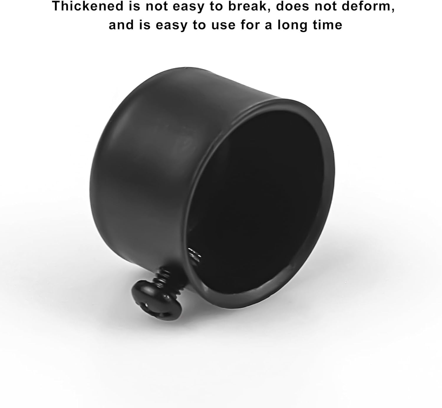 Stainless Steel Curtain Rod Ends Finials Black 4-Pack Up to 11 Diameter