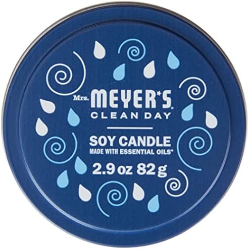 Mrs Meyers Rain Water Tin Candle 29 Oz