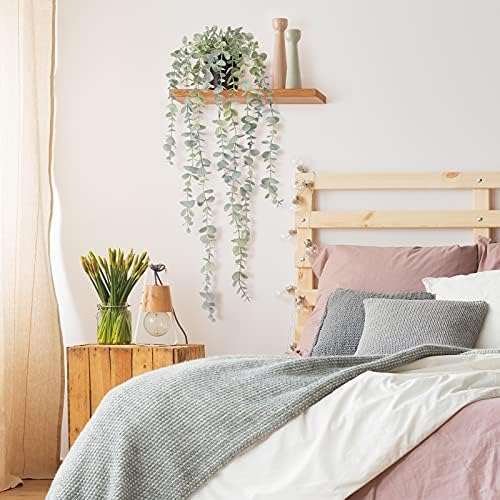 COCOBOO Artificial Hanging Eucalyptus Plant