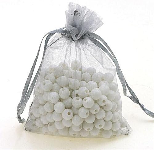 Ximkee Organza Gift Bags - 100 Pack 3x4 Grey