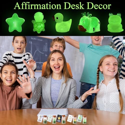 35 Sets Employee Appreciation Gift Bulk Luminous Resin Toys and Glass Bottles