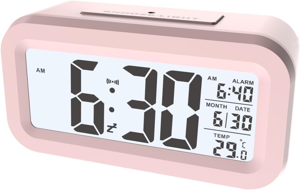 45 Inch LCD Digital Alarm Clock with Temperature and Calendar