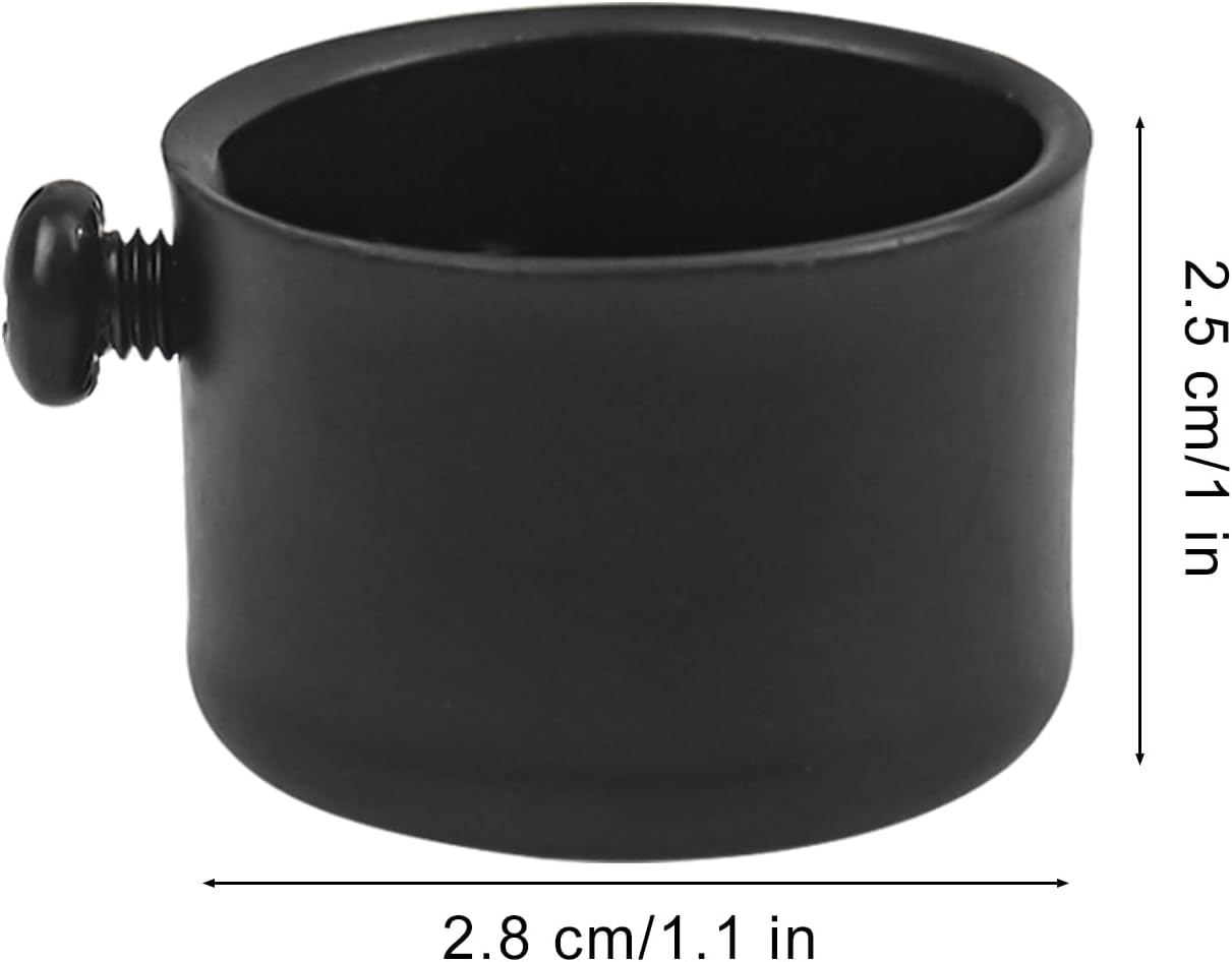 Stainless Steel Curtain Rod Ends Finials Black 4-Pack Up to 11 Diameter