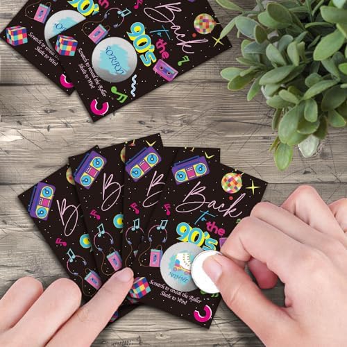 Haizct 50 Pack Retro Scratch Off Game for Parties