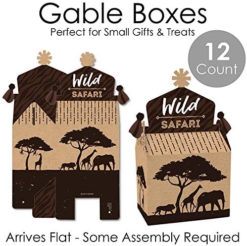 Big Dot of Happiness Wild Safari Treat Box Set of 12