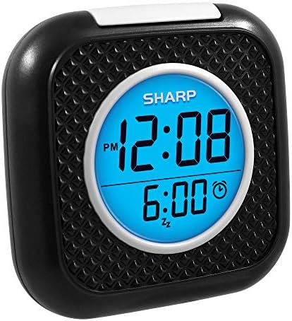 Sharp Pillow Personal Alarm Clock Vibration or Beep Alarm Black