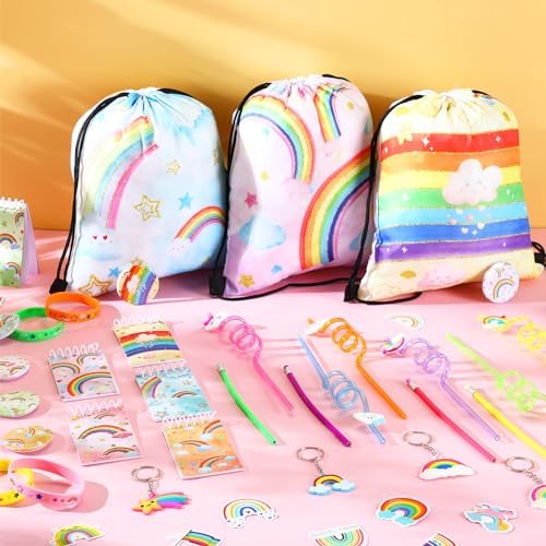 140 Pcs Rainbow Party Favors Set for Kids