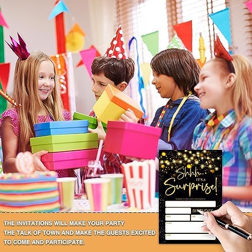 Chuxvon Surprise Birthday Party Invitations D20