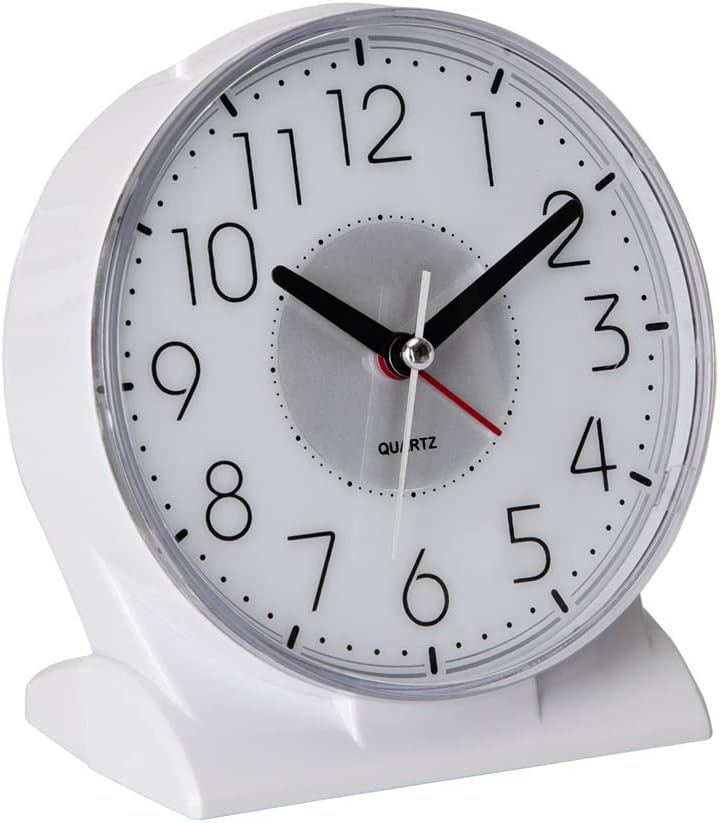 EASIBEST Silent Analog Alarm Clock with LED Light