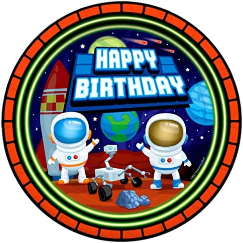 Treasures Gifted Astronaut Outer Space Plates 16ct