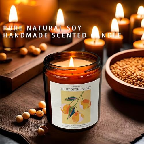 Galatians 522-23 Christian Candle 8oz