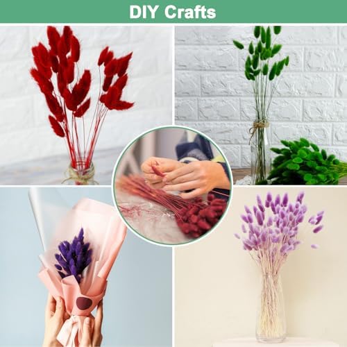 60-Pack Artificial Rabbit Tail Grass Dried Flowers 17 Inch Green