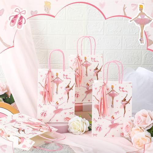 Ctosree 24 Sets Ballerina Gift Bags with Ribbon