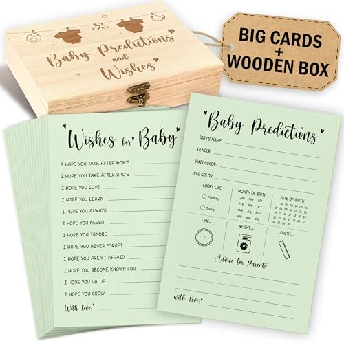 30 Piece Baby Prediction Cards for Baby Shower