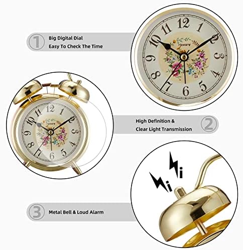 4 Inch Loud Alarm Twin Bell Clock with Night Light