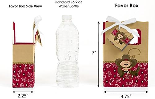 Big Dot of Happiness Little Cowboy Party Favor Box Set