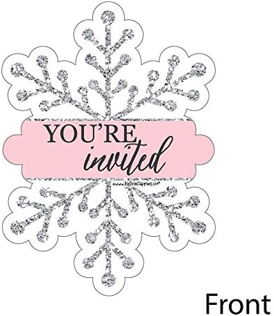 Pink Winter Wonderland Fill-In Invitations Set of 12