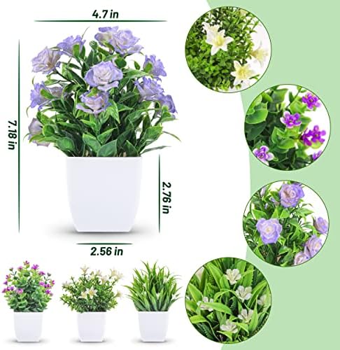 Der Rose 4 Pack Artificial Plants Indoor Decor