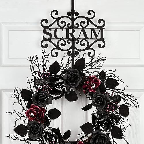 National Tree Company Scram Metal Wreath Hanger Black 16 Inches