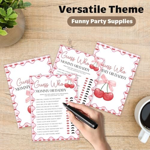 Hilarious Baby Shower Games Who Mommy or Daddy 25pcs